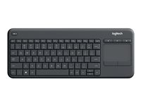 Logitech Wireless Touch Keyboard K400 Plus - Teclado - inalámbrico - 2.4 GHz - Francés - negro 920-007129