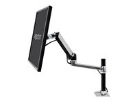 Ergotron LX - Kit de montaje (montaje con pinza de sujeción para escritorio, brazo alargador, base de montaje con arandela, brazo de monitor, poste elevado) - para pantalla LCD - aluminio pulido - tamaño de pantalla: hasta 34" 45-295-026