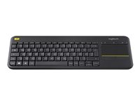 Logitech Wireless Touch Keyboard K400 Plus - Teclado - inalámbrico - 2.4 GHz - Alemán - negro 920-007127