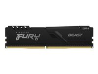 Kingston FURY Beast - DDR4 - kit - 64 GB: 4 x 16 GB - DIMM de 288 contactos - 3600 MHz / PC4-28800 - CL18 - 1.35 V - sin búfer - no ECC - negro KF436C18BBK4/64