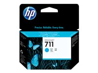 HP 711 - 29 ml - cián - original - DesignJet - cartucho de tinta - para DesignJet T100, T120, T120 ePrinter, T125, T130, T520, T520 ePrinter, T525, T530 CZ130A