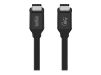 Belkin CONNECT - Cable USB - USB-C (M) a USB-C (M) - USB 2.0 / USB 3.2 / USB4 / Thunderbolt 3 - 80 cm - suministro de potencia USB (100W) INZ001BT0.8MBK