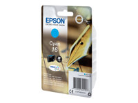 Epson 16 - 3.1 ml - cián - original - cartucho de tinta - para WorkForce WF-2010, 2510, 2520, 2530, 2540, 2630, 2650, 2660, 2750, 2760 C13T16224012