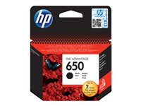 HP 650 - Negro - original - cartucho de tinta - para Deskjet 1516, Ink Advantage 15XX, Ink Advantage 26XX, Ink Advantage 4515 CZ101AE#BHK