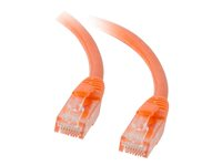 C2G Cat5e Booted Unshielded (UTP) Network Patch Cable - Cable de interconexión - RJ-45 (M) a RJ-45 (M) - 5 m - UTP - CAT 5e - moldeado, sin enganches, trenzado - naranja 83607