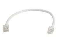 C2G Cat5e Non-Booted Unshielded (UTP) Network Patch Cable - Cable de interconexión - RJ-45 (M) a RJ-45 (M) - 0.5 m - UTP - CAT 5e - trenzado, uniboot - blanco 83120