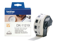 Brother DK-11219 - Negro sobre blanco - rollo (1,2 cm) 1200 uds. (1 bobina(s) x 1200) etiquetas - para Brother QL-1050, QL-1060, QL-500, QL-550, QL-560, QL-570, QL-580, QL-650, QL-700, QL-720 DK11219