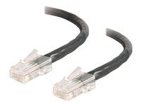 C2G Cat5e Non-Booted Unshielded (UTP) Network Crossover Patch Cable - Cable cruzado - RJ-45 (M) a RJ-45 (M) - 50 cm - UTP - CAT 5e - trenzado, uniboot - negro 83314