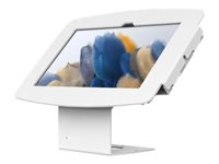 Compulocks Galaxy Tab A8 10.5-inch Fixed Counter Stand Kiosk - White - Base - ángulo de visión de 45° - para PC Tablet - fijo - bloqueable - aluminio de alta calidad - blanco - tamaño de pantalla: 10.5" - se puede instalar en la pared, parte superior del contador - para Samsung Galaxy Tab A8 101W105GA8SW