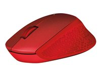 Logitech M330 SILENT PLUS - Ratón - 3 botones - inalámbrico - 2.4 GHz - receptor inalámbrico USB - rojo 910-004911