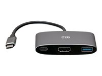 C2G USB C Docking Station - USB C to HDMI, USB 3.0 & USB C - Estación de conexión - USB-C / Thunderbolt 3 - HDMI C2G54460