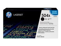 HP 504X - Alto rendimiento - negro - original - LaserJet - cartucho de tóner (CE250X) - para Color LaserJet CM3530, CM3530fs, CP3525, CP3525dn, CP3525n, CP3525x, CP3527, CP3529 CE250X