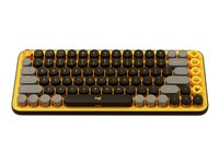 Logitech POP Keys - Teclado - inalámbrico - Bluetooth LE, Bluetooth 5.1 - QWERTY - español - interruptor: Brown Tactile - amarillo 920-010728