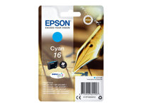 Epson 16 - 3.1 ml - cián - original - blíster con alarma de RF - cartucho de tinta - para WorkForce WF-2010, 2510, 2520, 2530, 2540, 2630, 2650, 2660, 2750, 2760 C13T16224022