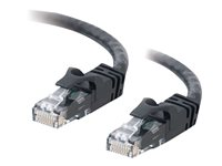 C2G Cat6 Booted Unshielded (UTP) Crossover Patch Cable - Cable cruzado - RJ-45 (M) a RJ-45 (M) - 1 m - UTP - CAT 6 - moldeado, sin enganches, trenzado - negro 83540