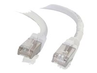 C2G Cat6a Booted Shielded (STP) Network Patch Cable - Cable de interconexión - RJ-45 (M) a RJ-45 (M) - 2 m - STP - CAT 6a - moldeado, sin enganches, trenzado - blanco 89937