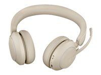 Jabra Evolve2 65 UC Stereo - Auricular - en oreja - Bluetooth - inalámbrico - USB-A - aislamiento de ruido - beige 26599-989-998