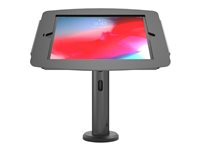 Compulocks Space Rise iPad Enclosure Kiosk XLow-Rise - Base - para PC Tablet - bloqueable - aluminio de alta calidad - negro - escritorio, se puede instalar en una superficie - para Apple iPad Pro de 11" (1ª generación, 2ª generación, 3ª generación) TCDP04211SENB