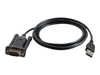 C2G Serial RS232 Adapter Cable - Cable USB / serie - USB (M) a DB-9 (M) - 1.5 m - negro 86887