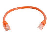 C2G Cat6 Booted Unshielded (UTP) Network Patch Cable - Cable de interconexión - RJ-45 (M) a RJ-45 (M) - 7 m - UTP - CAT 6 - moldeado, sin enganches, trenzado - naranja 83579