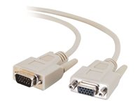 C2G Economy - Cable alargador VGA - HD-15 (VGA) (M) a HD-15 (VGA) (H) - 2 m - moldeado, tornillos de mariposa 81167