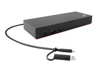 Lenovo ThinkPad Hybrid USB-C with USB-A Dock - Estación de conexión - USB-C - 2 x HDMI, 2 x DP - GigE - 135 vatios - para Miix 520-12IKB; Tablet 10; ThinkPad E480; E580; L380; L380 Yoga; L470; L480; L580; P51s; P52s; T25; T470; T470p; T470s; T480; T480s; T570; T580; X1 Carbon; X1 Tablet; X1 Yoga; X270; X280; ThinkPad Yoga 370 40AF0135EU