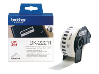 Brother DK-22211 - Blanco - Rodillo (2,9 cm x 15,2 m) etiquetas - para Brother QL-1050, 1060, 500, 550, 560, 570, 580, 600, 650, 700, 710, 720, 820 DK22211