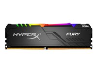 HyperX FURY RGB - DDR4 - kit - 64 GB: 4 x 16 GB - DIMM de 288 contactos - 3200 MHz / PC4-25600 - CL16 - 1.35 V - sin búfer - no ECC - negro HX432C16FB4AK4/64