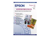 Epson - Blanco radiante - A3 plus (329 x 423 mm) - 188 g/m² - 20 hoja(s) papel para acuarela - para SureColor P5000, P800, SC-P10000, P20000, P5000, P700, P7500, P900, P9500 C13S041352