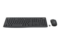 Logitech MK295 Silent - Juego de teclado y ratón - inalámbrico - 2.4 GHz - QWERTZ - checo - grafito 920-009808