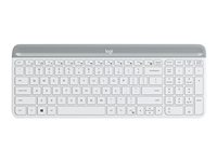 Logitech Slim Wireless Combo MK470 - Juego de teclado y ratón - inalámbrico - 2.4 GHz - Internacional de EE. UU. - blanco hueso 920-009205