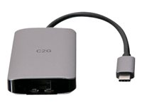 C2G USB C Dock with HDMI, USB, Ethernet, USB C & Power Delivery up to 100W - Estación de conexión - USB-C / Thunderbolt 3 - HDMI - GigE C2G54456