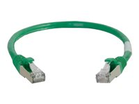 C2G Cat5e Booted Shielded (STP) Network Patch Cable - Cable de interconexión - RJ-45 (M) a RJ-45 (M) - 1 m - STP - CAT 5e - moldeado - verde 83830