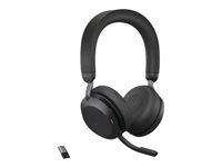 Jabra Evolve2 75 - Auricular - en oreja - Bluetooth - inalámbrico, cableado - cancelación de sonido activo - USB-A - aislamiento de ruido - negro - optimizado para UC 27599-989-999