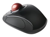 Kensington Advance Fit Wireless Mobile Trackball - Bola de seguimiento - diestro y zurdo - laser - 2 botones - inalámbrico - 2.4 GHz - receptor inalámbrico USB - grafito, Rojo rubí K72352EU