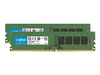 Crucial - DDR4 - kit - 8 GB: 2 x 4 GB - DIMM de 288 contactos - 2666 MHz / PC4-21300 - CL19 - 1.2 V - sin búfer - no ECC CT2K4G4DFS8266