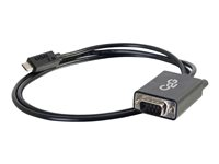 C2G USB 2.0 USB C to DB9 Serial RS232 Adapter Cable Black - Cable USB / serie - DB-9 (M) a USB-C (M) - conector C reversible - negro 88842