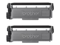 Brother TN2320 TWIN - Paquete de 2 - Alto rendimiento - negro - original - cartucho de tóner - para Brother DCP-L2500, L2520, L2560, HL-L2300, L2340, L2360, L2365, MFC-L2700, L2720, L2740 TN2320TWIN