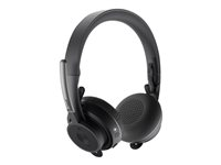 Logitech Zone Wireless Plus - Auricular - en oreja - Bluetooth - inalámbrico - cancelación de sonido activo - aislamiento de ruido - grafito - Certificado para Equipos de Microsoft 981-000919