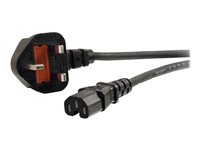 C2G - Cable de alimentación - IEC 60320 C15 a BS 1363 (M) - CA 250 V - 2 m - negro - Reino Unido 80637