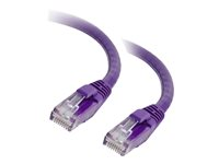 C2G Cat5e Booted Unshielded (UTP) Network Patch Cable - Cable de interconexión - RJ-45 (M) a RJ-45 (M) - 5 m - UTP - CAT 5e - moldeado, sin enganches, trenzado - púrpura 83663