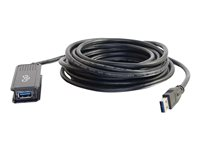 C2G 5m USB 3.0 USB-A Male to USB-A Female Active Extension Cable - Cable alargador USB - USB Tipo A (M) a USB Tipo A (H) - USB 3.0 - 30 V - 5 m - activo - negro 89943