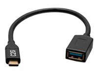 C2G USB-C Male to USB-A Female SuperSpeed USB 5Gbps Adapter Converter - Cable USB - USB Tipo A (H) a USB-C (M) - USB 3.2 Gen 1 - 30 V - 15 cm - moldeado - negro C2G29515