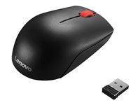 Lenovo Essential Compact - Ratón - diestro y zurdo - 3 botones - inalámbrico - 2.4 GHz - receptor inalámbrico USB - negro - OEM - para IdeaPad S340-14; ThinkCentre M90a Pro Gen 3; M90q Gen 2; M90t Gen 3; ThinkPad T14s Gen 3 4Y50R20864