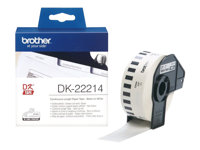 Brother DK-22214 - Blanco - Rollo (1,2 cm x 30,5 m) papel térmico - para Brother QL-1050, 1060, 500, 550, 560, 570, 580, 600, 650, 700, 710, 720, 820 DK22214