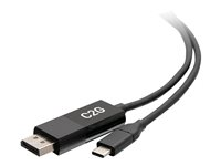 C2G 3ft (0.9m) USB-C to DisplayPort Adapter Cable - 4K 60Hz - Cable adaptador - USB-C (M) a DisplayPort (M) - USB 3.1 / Thunderbolt 3 / DisplayPort - 90 cm - compatibilidad con 4K - negro C2G54474