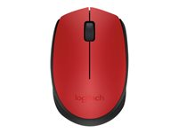 Logitech M171 - Ratón - inalámbrico - 2.4 GHz - receptor inalámbrico USB - negro, rojo 910-004641