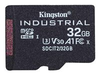 Kingston Industrial - Tarjeta de memoria flash - 32 GB - A1 / Video Class V30 / UHS-I U3 / Class10 - microSDHC UHS-I SDCIT2/32GBSP