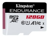 Kingston High Endurance - Tarjeta de memoria flash - 128 GB - A1 / UHS-I U1 / Class10 - microSDXC UHS-I SDCE/128GB