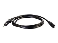 C2G Non-Polarised Power Cord - Cable de alimentación - IEC 60320 C7 a CEE 7/7 (M) - CA 250 V - 3 m - moldeado - negro - Europa 80618